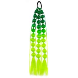 Synthetic 1Pcs Ponytail Extension Corlorful Bubble Braid Long Lantern Braided Ponytail with Hair Tie Straight Hairpieces