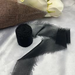 5 Meters Hand Torn Edge Chiffon Ribbon Wedding Hold Flower Tassel Ribbon Bow Decoration Snow Silk Fabric Strip