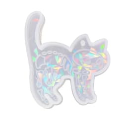 Cute Cat Silicone Mold DIY Earring Necklace Keychain Pendant Molds Super Glossy Animal Epoxy Resin Casting Mold Craft