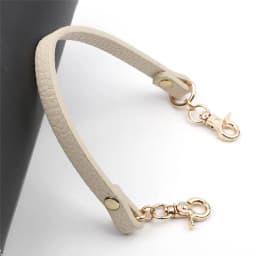 Cow Leather Handle Shoulder Strap Lychee Pattern Women Short Bag Strap Black Coffee Cream Red Handbag Replacement Wrist Straps