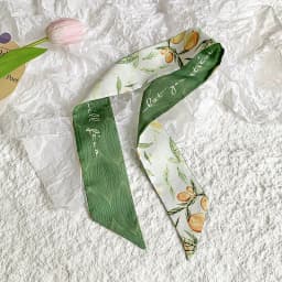New Luxury Fruit Design Women Long Scarf Chiffon Silk Scarves Rubber Red Tie Black Bag Ribbon Headbands Bag Scarves Neckerchief
