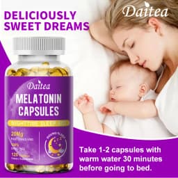 Melatonin 20mg Anti Stress Tools Sleeping Capsules Melatonin to Sleep Stay Asleep Longer For Adult Beauty Health