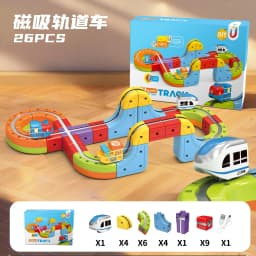 Brand-New Sell Well Anti-Gravity Magnetic Attraction Track Train Changeable Magnetic Magic Rail Car Electric Train Toy