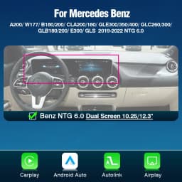 AUTOTOP Android Auto Smart Adapter For Mercedes Benz 2019-2022 NTG6.0 Wireless CarPlay AirPlay MirrorLink Bluetooth GPS Nav Wifi