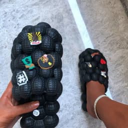 2025 Summer New Bubble Slippers Women Toe-covered Massage Sandals Creative Peanut Shoes Herringbone Slippers Beach Flip Flops