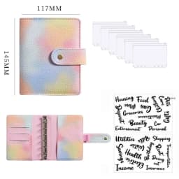 2023 New A7 Budget Binder Cash Envelopes for Money Saving Organizer with Zipper Pockets, Budget Sheets and Self-adhesive Labels