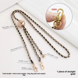 Bag Extension Strap For Women Bag Adjustable Leather Chain Shoulder Strap Modification Small Golden Ball Chain Accessories