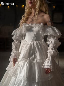 Booma A-LineOff The Shoulder Classic Long Lace Elegant Wedding Dresses Pleat Brides Gown Custom Made 2025