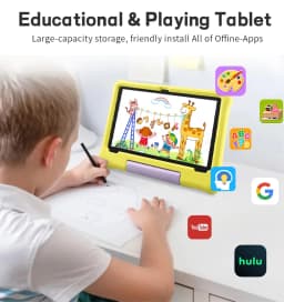 Paitanry 10 inch Kids Android 16 Tablet 8GB (3+5GB) RAM 32GB ROM 5000Mah Octa-core Wifi Children's Learning Educational Tablet