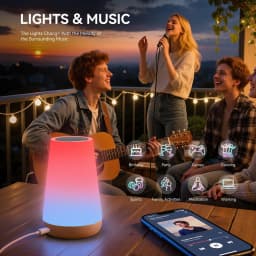 Tuya Smart APP WIFI table lamp, ambient bedside lamp, remotely controlled bedside lamp, night light with multiple lighting modes