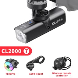 TOWILD CL2000 Bicycle Light With Cut-off Line Beam 2000LM Rechargeable 5000mAh Led Bike Front Lights IPX6 MTB Cycling Headlights