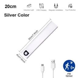 Night Lights Motion Sensor LED Cabinet Light USB Rechargeable Closet Light For Kitchen Wardrobe LED Lighting 20cm/30cm/40cm