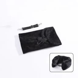 Homefish Lightweight U Shape Travel Neck Pillow Adjustable Polyester Neck Support With Storage Pouch Airplane Travel Accessory