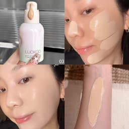 1 Pcs Natural Smooth Creamy Liquid Foundation Long Lasting Waterproof Even Skin Concealer Face Liquid Foundation Makeup Cosmetic