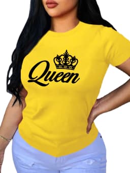 Women's Summer Print Oversized Loose Casual Round Neck Short Sleeved T-Shirt Top Fashion Streetwear Oversized O-Neck
