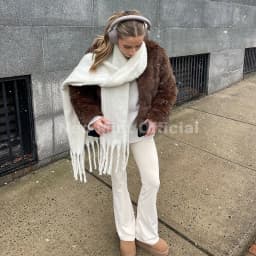 Neo Mint Vintage Brown Patchwork Fur Coat Women Winter 2025 Luxury Brand Fashion Faux Fox Fur Jacket Chic Street Girl Overcoats