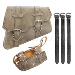 Retro PU Leather Motorcycle Saddlebag Saddle Bags Pouch Storage Case Side Luggage Tank Suitcase Waterproof Motorbike Accessories