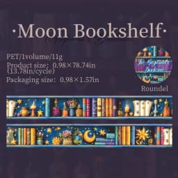 25mm * 2m/roll Magician Bookcase Series PET Stickers Creative Collage DIY Journal Scrapbooking Material Aesthetic Masking Tape