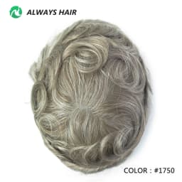 Invisible Hairline Hair System Unit for Men 0.03-0.04mm Super Thin Base Toupee Indian Human Hair Mens' Topper Wig