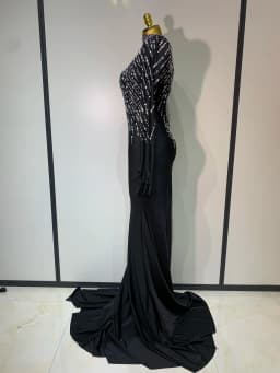 Women Sexy Long Sleeve Luxury Diamonds Maxi Long Bodycon Dresses Celebrity Elegant Red Carpet Show Evening Party Birthday Dress