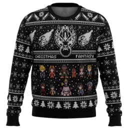 Final Fantasy Anime 2026 New Merry Christmas Ugly Sweater Series Men's and Women's Winter Fashion Casual Sweatshirt
