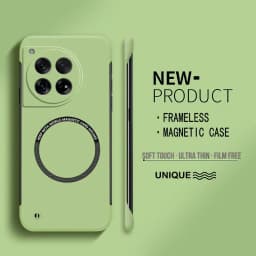 Ultra Thin Hard PC Magnetic Frameless Phone Case For Magsafe Oneplus 13 12 12R 11 11R 10T 10 9 9RT Pro Matte Color Cover