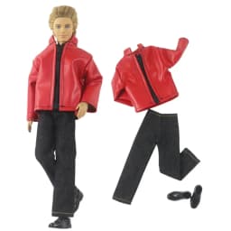 1 Set Doll Clothes Leather Clothing Outfit for 12 Inch Ken Doll Many Style for Choice 05