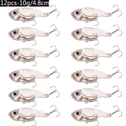 12pcs Fishing Lures Spoon For Pike 3g 7g 10g 15g 20g Treble Hook Spoon Wobble Metal Hard Bait Vib Spoonbait Fishing Tackle Lure