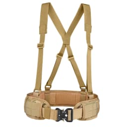Tactical Battle Combat Air-soft Padded Equipment Molle Waist Belt with Adjustable Suspenders Free Straps