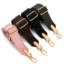 Customized Luxury Adjustable Canvas Shoulder Bag Straps Crossbody Coin Purse Metal Button Handbag Strap Women Brand Bag Strap