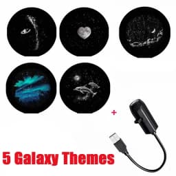 Car Starry Sky Projector Lamp USB Powered Night Light With Galaxy Christmas Film Flexible Neck Auto Ceiling Romantic Lighting
