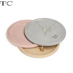 Necklace Ring Earring Bracelet Ornaments Display Tray Display Counter Jewelry Storage Tray Velvet Leather Look Pallet