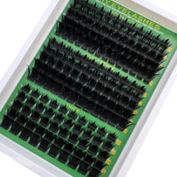 Spikes Lash Cluster 160D 200D 300D Thick Spiky Individuals Lashes 10-18mm Mega Wispy Eyelash Extension Fluff D Curly DIY at Home