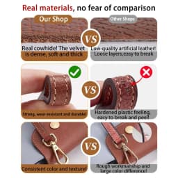 Cow Leather Replacement Crossbody Bag Strap Fit for Longchamp 2025 Mocha Moka mini shoulder strap without punching modification