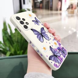 Purple Butterflies Case For Samsung A56 A54 A36 A34 A26 A24 A17 A16 A14 A73 A53 A33 A13 A72 A52 A32 A15 A25 A35 A22 A07 A06