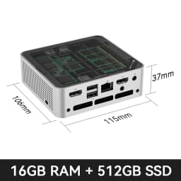 Mllse M5 Mini Pc Intel Core I5-8257U Processor 16Gb Ddr4 Ram 512Gb Ssd Wifi 6 Bluetooth 5.3 Win 11 Pro
