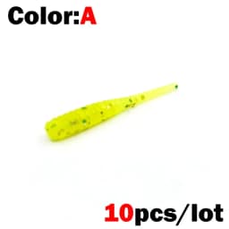 OUTKIT New Soft Lure 10pcs Silicone Bait 35mm 0.3g Straight Tail Pin Swimbait Wobblers Worm bass Carp Rockfishing Fishing Tackle