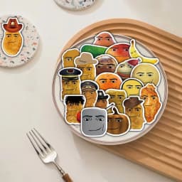 58PCS Robloxs Face Winning Smile Chicken Nugget Meme Stickers Aesthetic Phone Laptop Motorcycle Phone Gifts Wall Sticker
