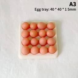 1/4/17PCS Egg With Tray Dollhouse Kitchen Toy Doll Accessories Gift Playing House Miniature Simulation Food Scene Model