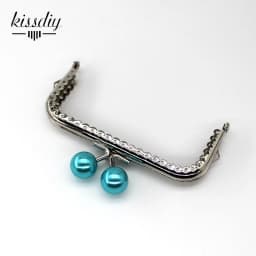 1PCS Super Lovely 10.5CM Silver Lace Pearl Bead Head Metal Purse frame Kiss Clasp DIY Bag Accessory