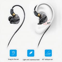 HIFI Wired Earphones 3.5MM AUX/Type C Jack 9D Surround With Mic In-Ear Transparent Music Headsets For Samsung Android For iPhone