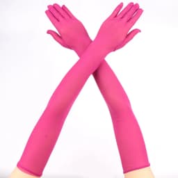 New 53CM Thin Elasticity Tulle Mesh Gloves Elegant Women Sexy Black Summer Sunscreen Gloves Female Anti-UV Driving Car Mittens