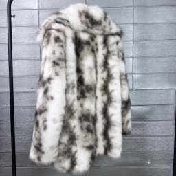 Women Faux Fur Coats Jackets Turn Down Collar Mid Length Coat Thick Warm Y2k Streetwear Jacket Elegant Outerwear Autumn Winter
