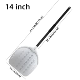 12 13 14Inch Pizza Peel Long Handle Turning Aluminum Pizza Turner Nonstick Baking Tool Perforated Paddle Kitchen Accessory