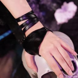 Gothic Punk Style Half-Finger Black Strap Leather Gloves Sexy Women Fingerless Stage Perfermence Cosplay Hip-Hop Accessories
