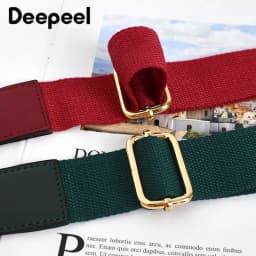 1Pc Deepeel 3.8cm Canvas Cotton Bag Shoulder Strap 80-130cm Adjust Webbing Handbag Crossbody Replacement Bags Straps Accessory
