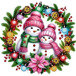 5D DIY Partial Special Shaped Drill Diamond Painting Xmas Snowman Decor