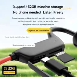 New Bone Conduction Headset Bluetooth 5.4 With Mic Waterproof Exercise Fitness Wireless Swimming Sports Headphone New 2026