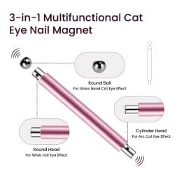LINMANDA 3 In 1 Dual Headed Cat Eye Nail Art Magnetic Stick Multifunctional Nail Art Magnet Design Tool Suitable for Home DIY