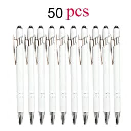 10-100 Customized Ballpoint Pen with Stylus Tip Print Name Logo Metal Pen for Business Graduation Birthday Anniversary Gift Pen